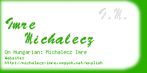 imre michalecz business card